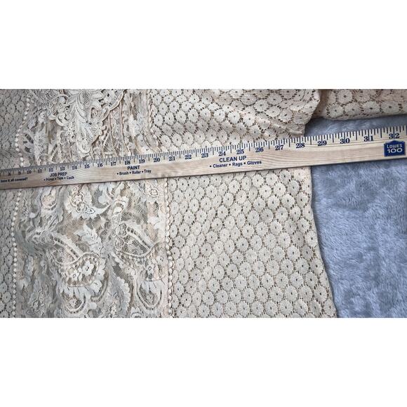 Torrid Mixed Lace Victorian High Neck Sheer Blouse – Plus 3X - Picture 10 of 12